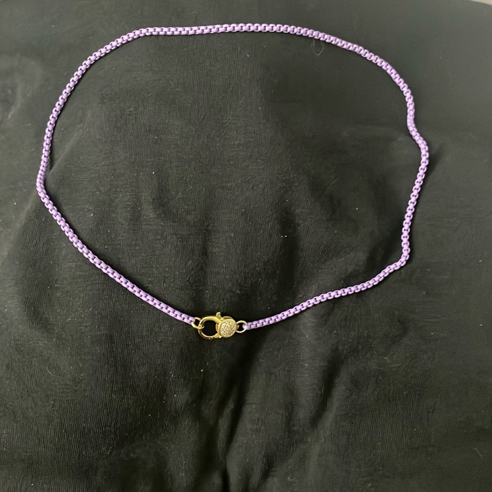 Purple link necklace